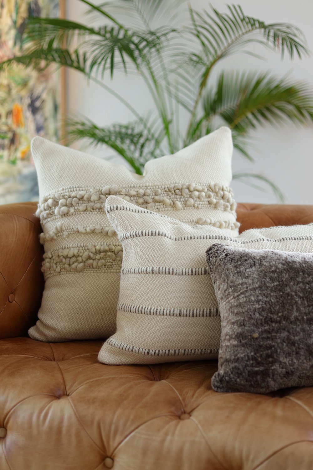 Bubble Textured Merino Wool Boho Pillow - Image 10