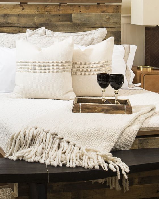 Merino Wool Striped Throw Pillow - Image 19