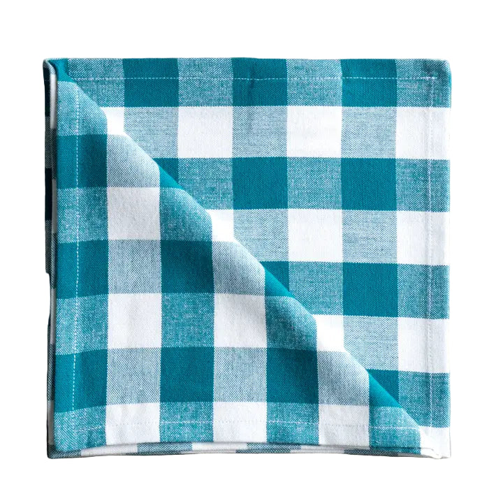 Napkins Teal Checkered (set of 2)