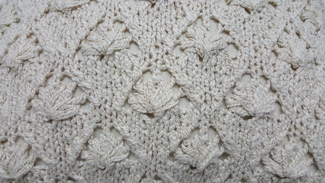 Crochet Cotton Palm Pattern Pillow