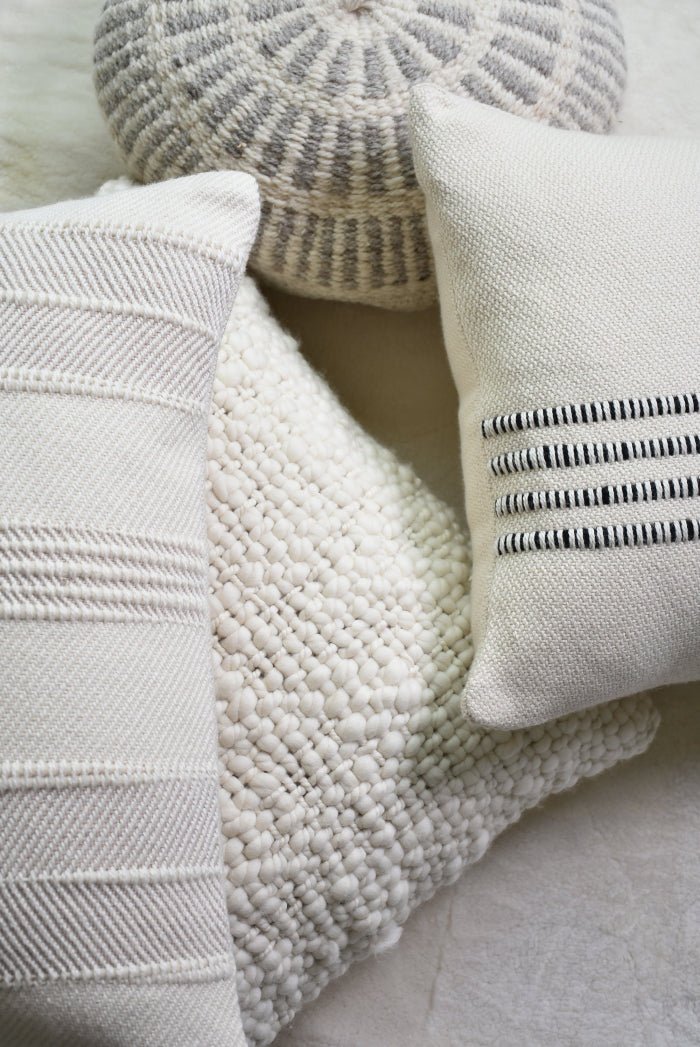 Merino Wool Striped Throw Pillow - Image 18