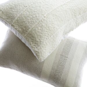 Thin Stripe Wool Lumbar Pillow