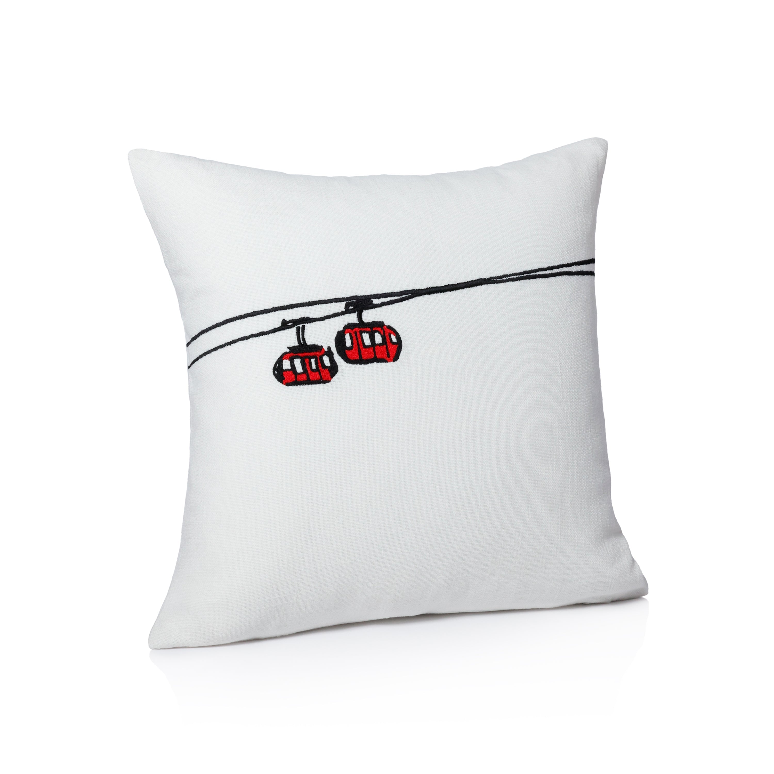 Gondola Cotton Embroidered Throw Pillow - Image 2