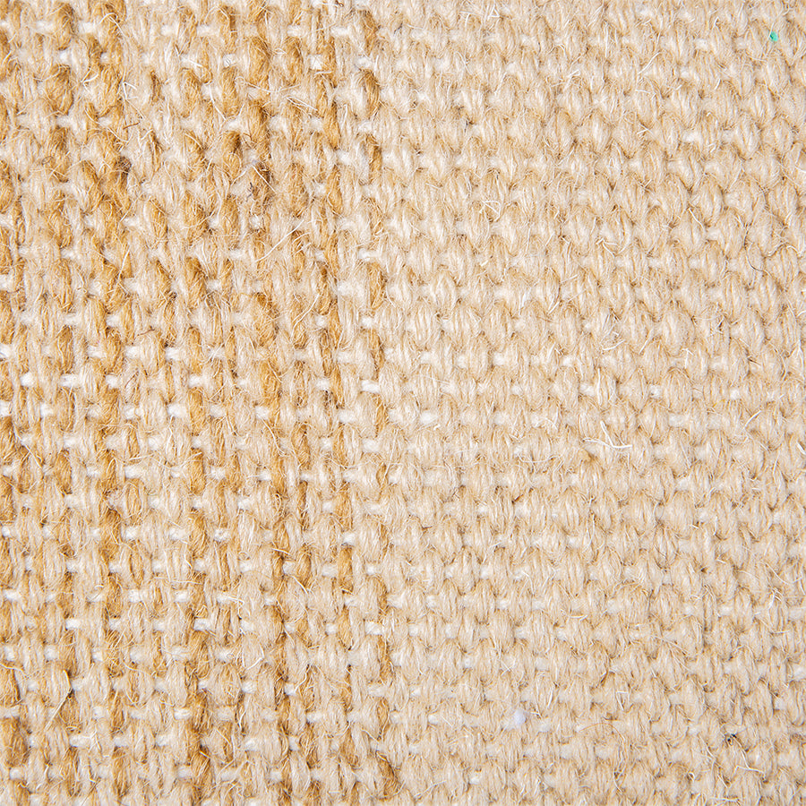 Hand woven wool lumbar pillow - Natural - Image 4